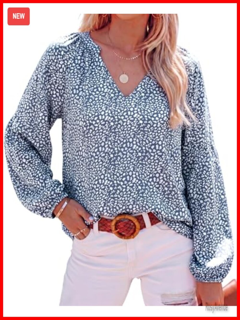 BTFBM Women's Chiffon Blouse V-Neck Long Sleeve High Low Hem Boho Top